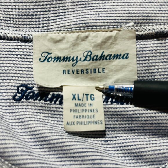 Tommy Bahama Reversible Full Zip  Blue/Gray Women's Sweater   Hight Neck Sz XL - Picture 11 of 11